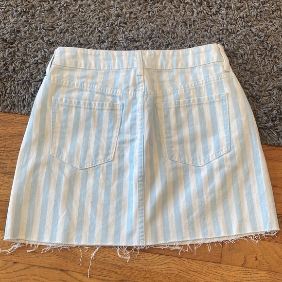 Pacsun Blue and White Stripe Denim Mini Skirt Size 26 - Picture 5 of 9